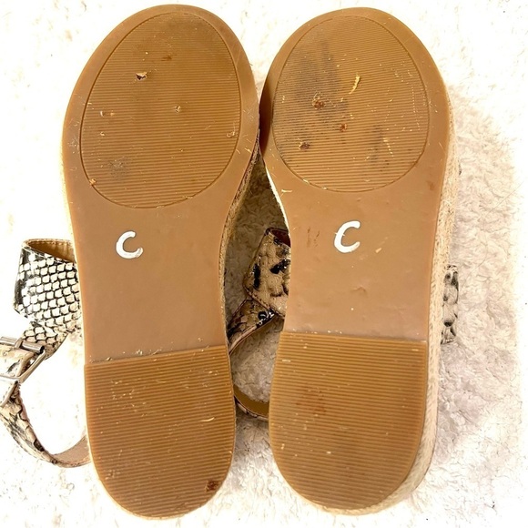 Steve Madden Fifer Python Snake Print Espadrille Wedge Sandals Platform women 6 - Picture 7 of 8